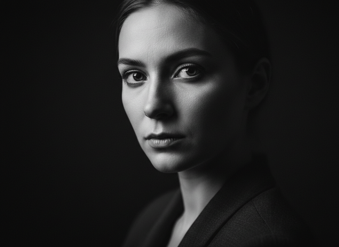 پرامپت عکس هنری سیاه‌وسفید با کنتراست بالا